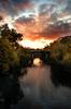 	Barton Creek Sunset at Barton Springs Bridge - Austin - Texas