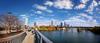 	Downtown Skyline over Lady Bird Lake from the Pfluger Pedestrian Bridge - Austin - Texas