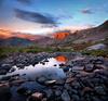 	Columbine Lake Outlet Sunset - Weminuche Wilderness - Colorado