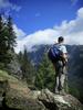 	Hiker on the Mt Brown Trail - Glacier National Park