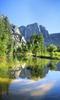 	Yosemite Falls from Merced River Detail - Yosemite Valley