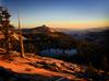 	Half Dome and Clouds Rest at Sunset from Middle Sunrise Lake - Yosemite