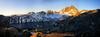 	Sunrise on Banner Peak over Garnet Lake from High Up  - Sierra Nevada Mountains