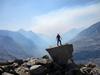 	Hazy Pallisade Creek from above Palisade Lake - John Muir Trail