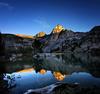 	Sunset Alpenglow on Painted Lady at Upper Rae Lake - John Muir Trail