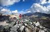 	Climbers Atop painted lady Over Rae Lakes - Sierra